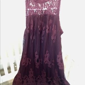 Altar’d State burgundy lace cocktail dress (S)
